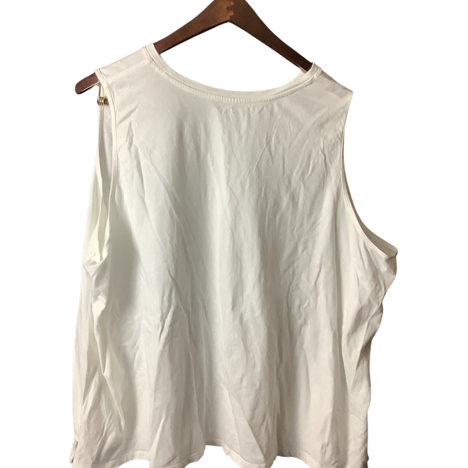 Old Navy Womens Graphic Tank Top Size 4X White Palm Tree Print Sleeveless