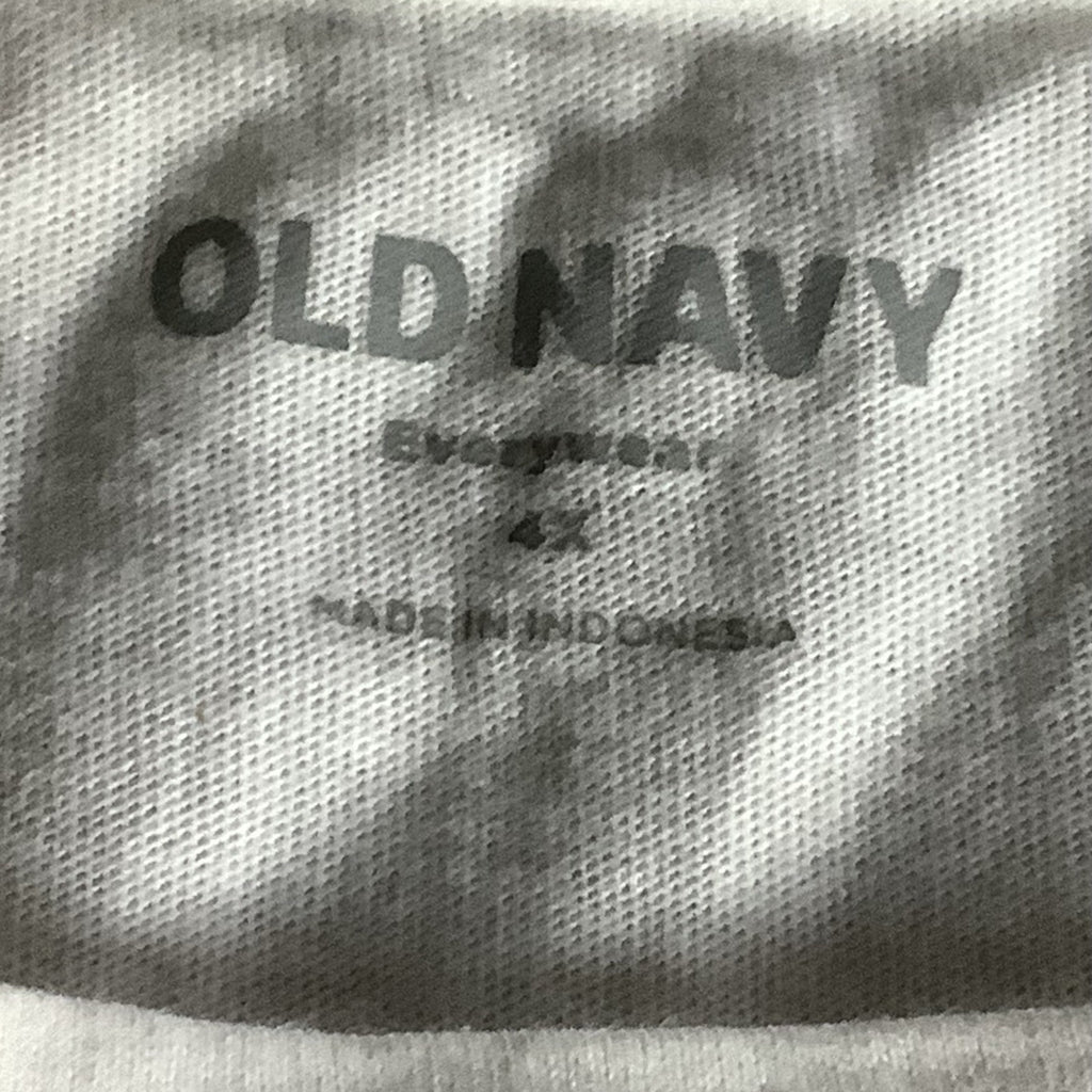 Old Navy Womens Graphic Tank Top Size 4X White Palm Tree Print Sleeveless