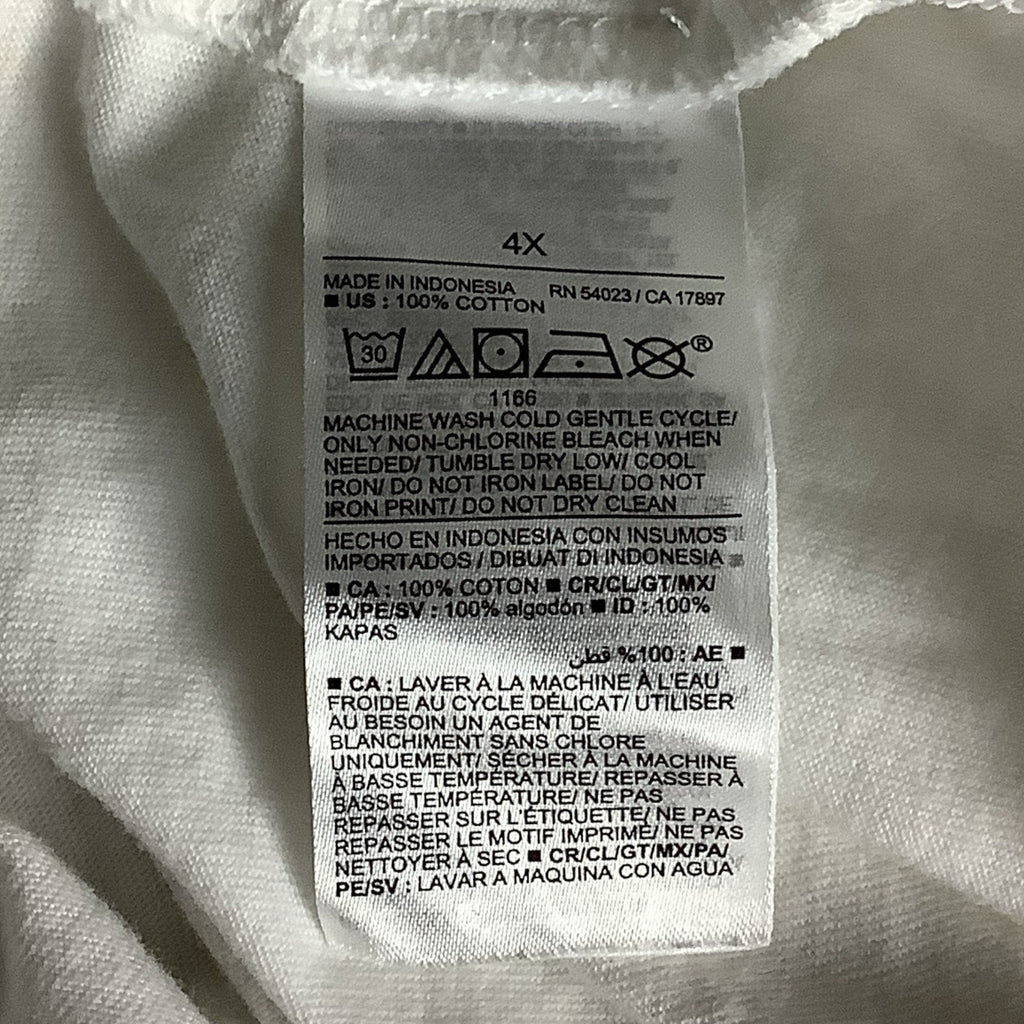 Old Navy Womens Graphic Tank Top Size 4X White Palm Tree Print Sleeveless